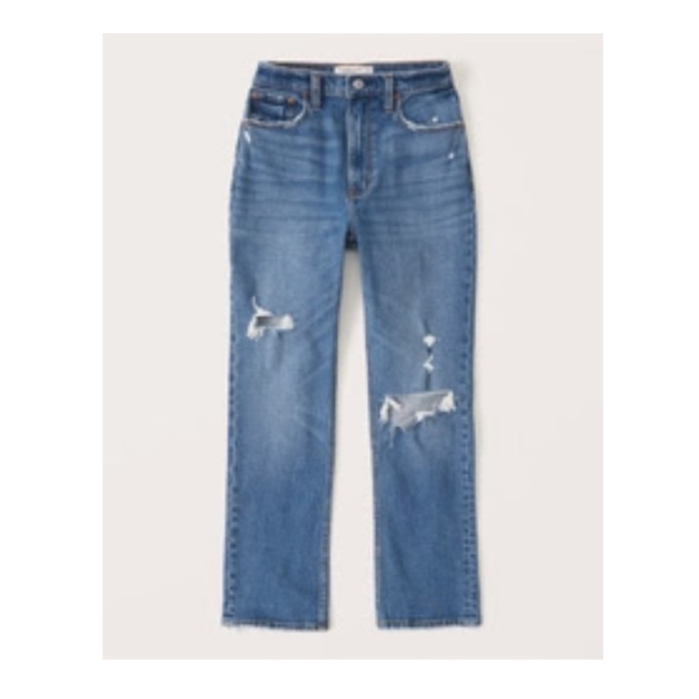 Abercrombie Ultra High Rise Ankle Straight Jeans